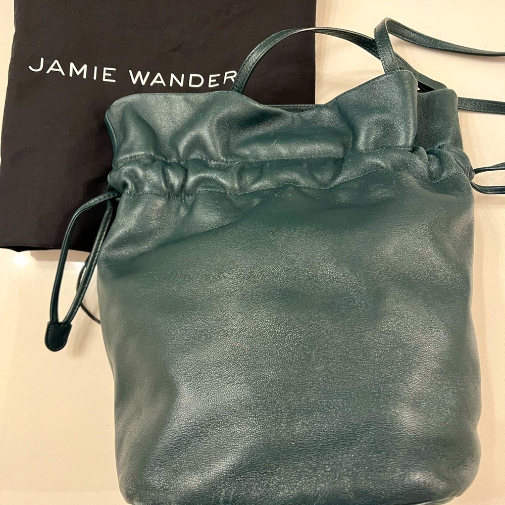 Reduced! Jamie Wander, Bucket bag, Green, Soft leather